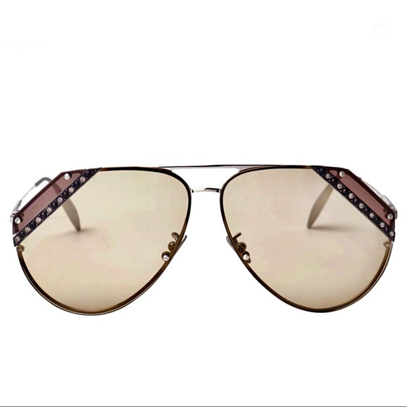 Alexander McQueen 65MM Oversized Crystal Sunglasses - Picture 1 of 10